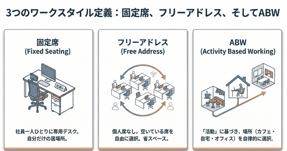 リビングサーラ | 3つの働き方|固定席、フリーアドレス、ABW。 自社の正解は?